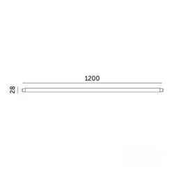 LED Lysstofrørs Armatur 120cm | 3000K | 5600lm | 2x18W | Inkl. Premium Rør