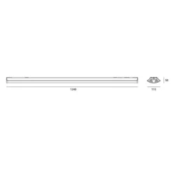 LED Lysstofrørs Armatur 120cm | 3000K | 5600lm | 2x18W | Inkl. Premium Rør