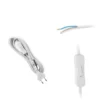 Ledning med Afbryder | 250cm | 230V | 2G0.75 | Hvid