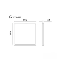 LED Panel 60x60 | CCT | 6400lm | 40W | CAPRI | UGR19 | Hvid