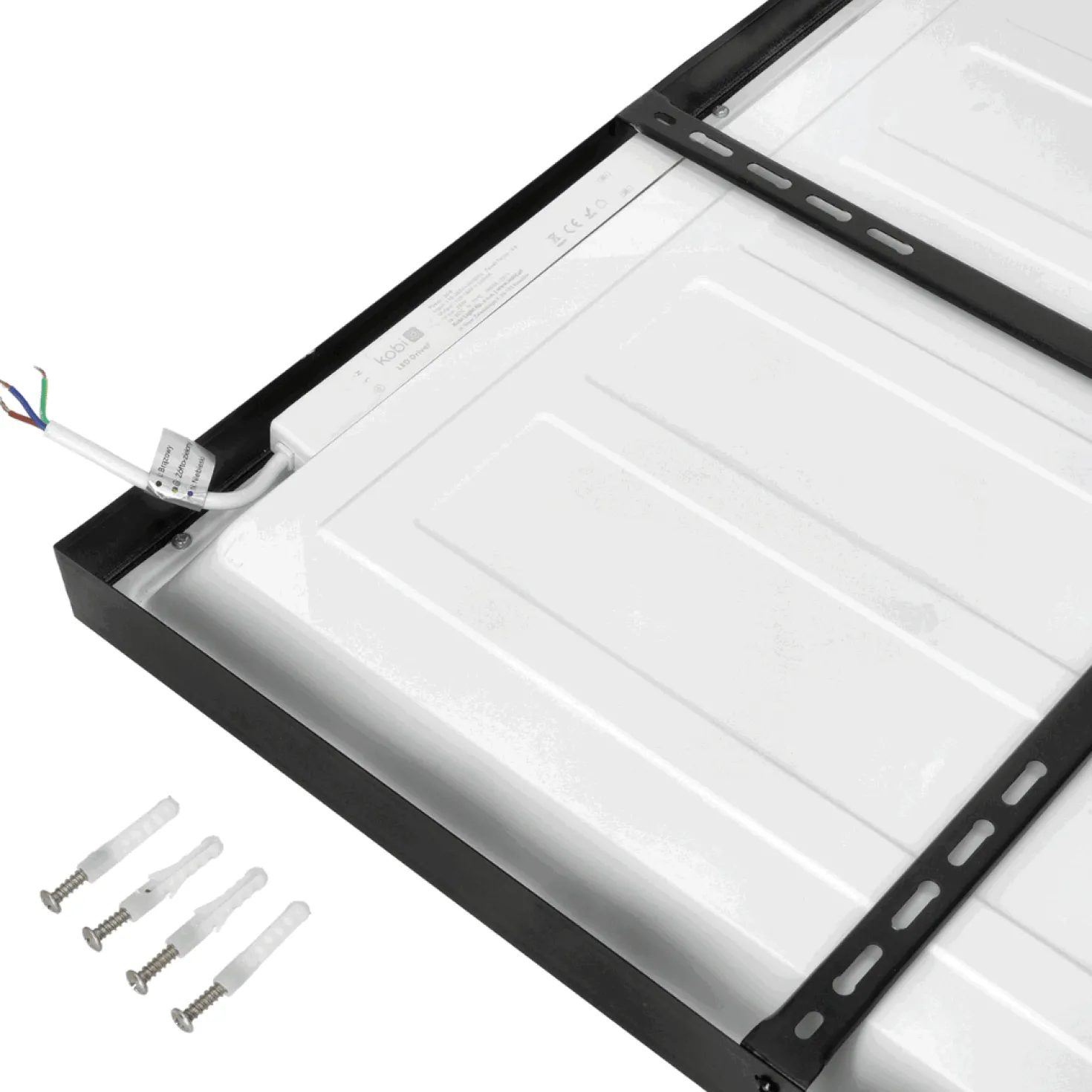 LED Panel 60x60 | 4000K | 3960lm | 36W | BRISBANE | Indbygget Ramme | Sort