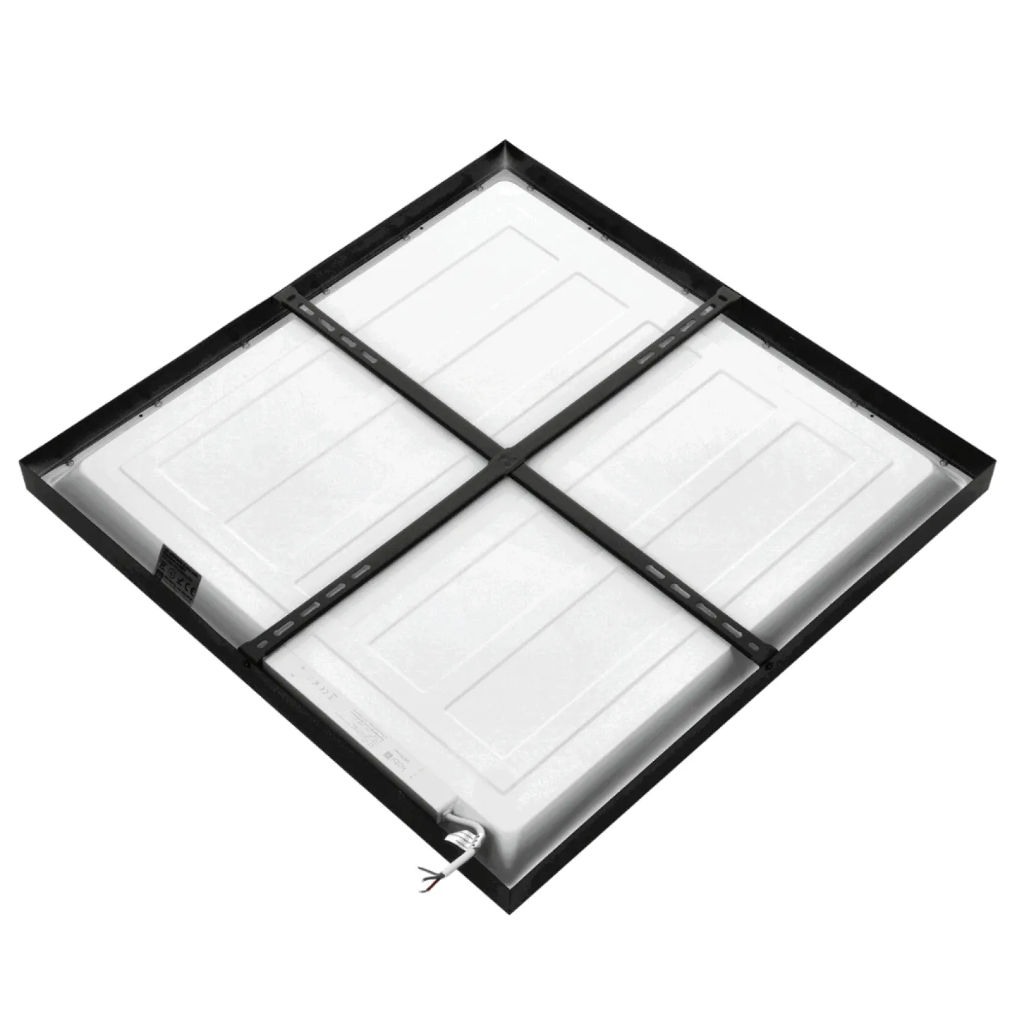 LED Panel 60x60 | 4000K | 3960lm | 36W | BRISBANE | Indbygget Ramme | Sort