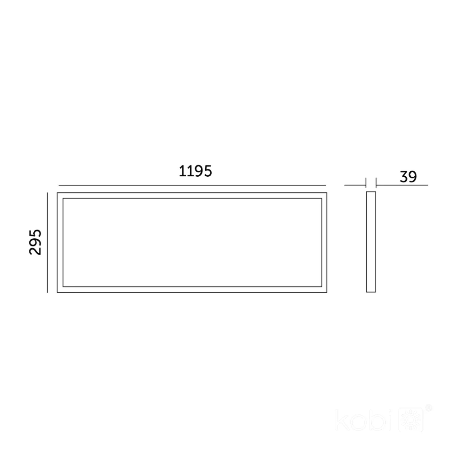 LED Panel 30x120 | 4000K | 3960lm | 36W | BRISBANE | Indbygget Ramme | Sort