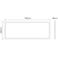 LED Panel 30x120 | 4000K | 4000lm | 40W | LITE | Indbygget Ramme | Sort