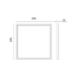 LED PANEL 60x60 | 4000K | 4800lm | 48W | MIA | Hvid
