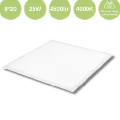 LED Panel 60x60 | 4000K | 4500lm | 25W | SHINE | UGR19 | Hvid
