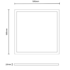 LED Panel 60x60 | 4000K | 4500lm | 25W | SHINE | UGR19 | Hvid