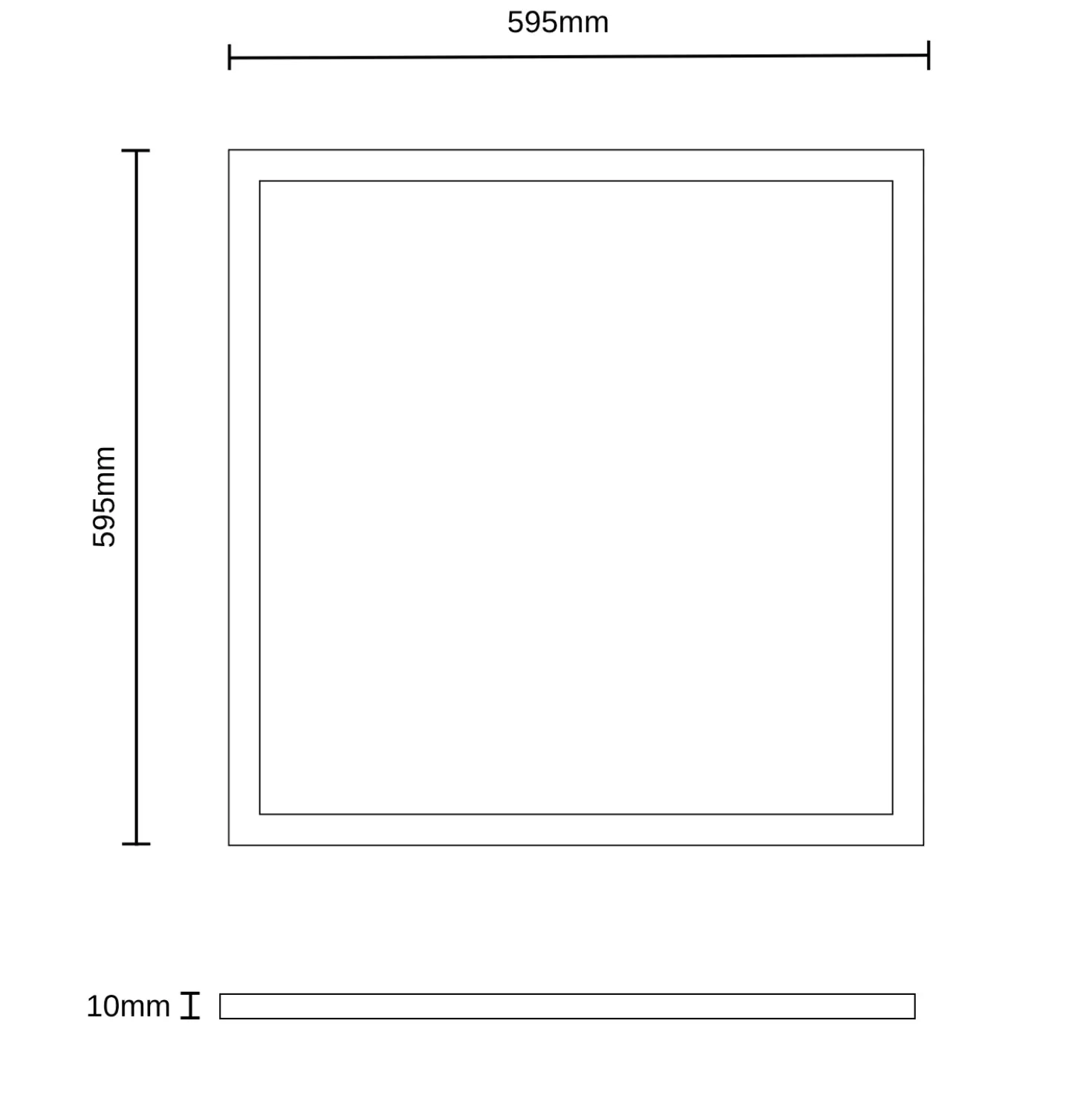 LED Panel 60x60 | 4000K | 4500lm | 25W | SHINE | UGR19 | Hvid