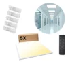 LED Panel 60x60 | 5-Pak | Dæmpbar | CCT | 3200lm | 32W | Inkl. Remote | SMART