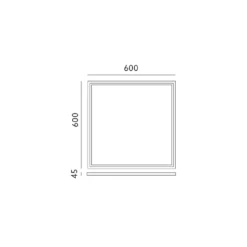 LED Panel 60x60 | 5-Pak | Dæmpbar | 4000K | 4000lm | Inkl. Remote og Påbygningsrammer | NIRA | Sort