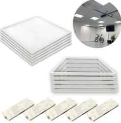 LED Panel 60x60 | 5-Pak | Dæmpbar | 4000K | 4000lm | 40W | NIRA | Inkl. Troldtektramme