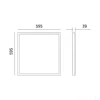 LED Panel 60x60 | 6-Pak | 4000K | 4320lm | 36W | BRISBANE | Indbygget Ramme | Hvid