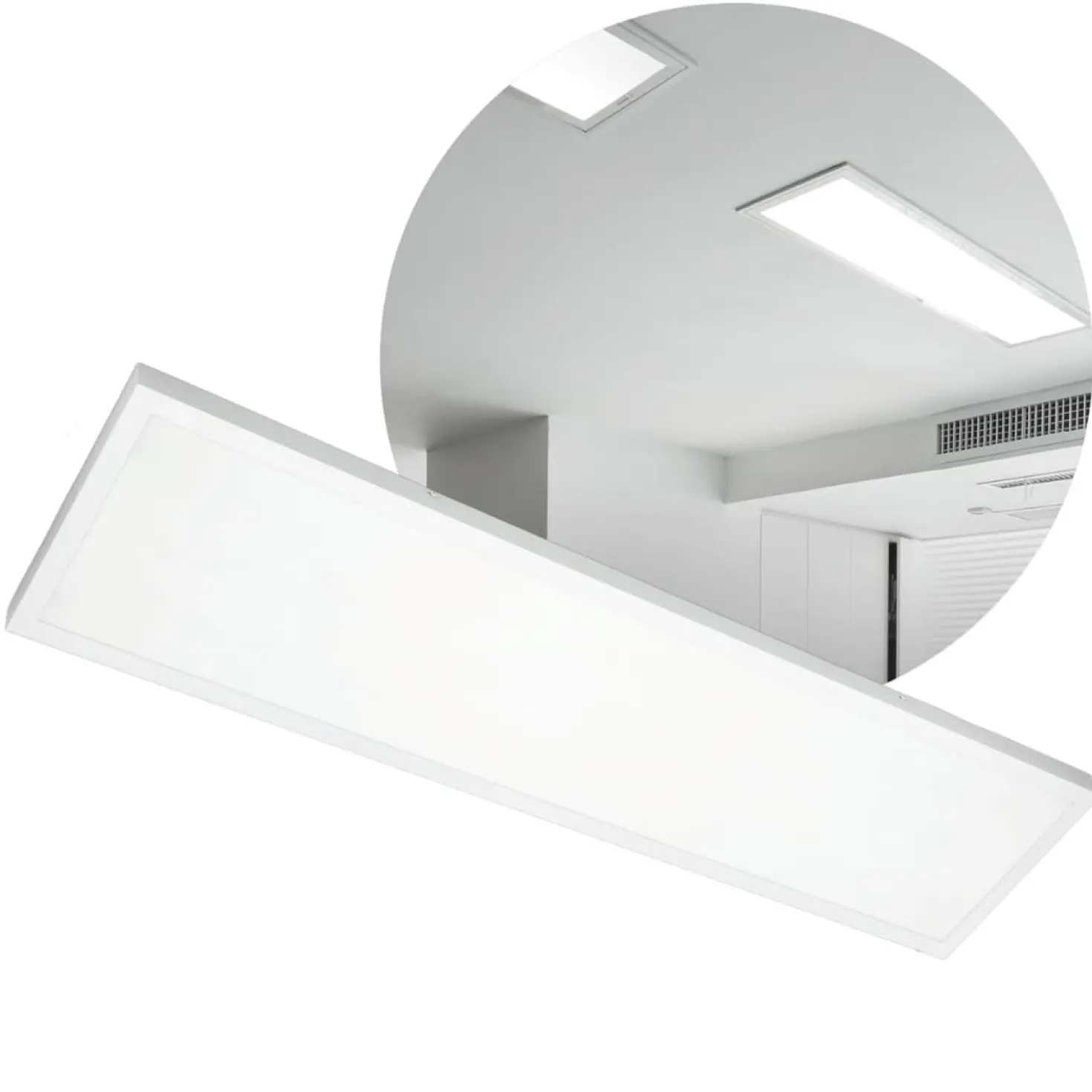 LED Panel 30x120 | 6-Pak | 4000K | 4320lm | 36W | BRISBANE | Indbygget Ramme | Hvid