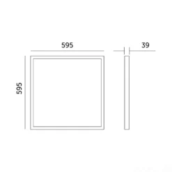LED Panel 60x60 | 6-Pak | 4000K | 3960lm | 36W | BRISBANE | Indbygget Ramme | Sort