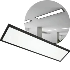 LED Panel 30x120 | 6-Pak | 4000K | 3960lm | 36W | BRISBANE | Indbygget Ramme | Sort