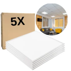 LED Panel 60x60 | 5-Pak | 4000K | 4000lm | 40W | DAVRO | Hvid