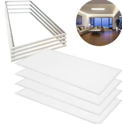 LED Panel 60x120 | 4-Pak | 4000K | 8640lm | 46W | GLOW | UGR19 | Inkl. Troldtektramme