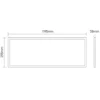 LED Panel 30x120 | 4-Pak | 4000K | 4000lm | 40W | LITE | Indbygget Ramme | Sort