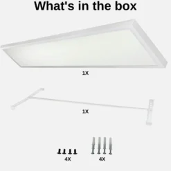 LED Panel 30x120 | 4-Pak | 4000K | 4000lm | 40W | LITE | Indbygget Ramme | Hvid