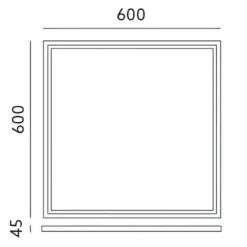 LED Panel 60x60 | 5-Pak | 4000K | 4320lm | 36W | NELIO G2 | Inkl. Påbygningsramme | Hvid