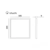 LED Panel 60x60 | 5-Pak | 3000K | 4320lm | 36W | NELIO G2 | Inkl. Påbygningsramme | Hvid