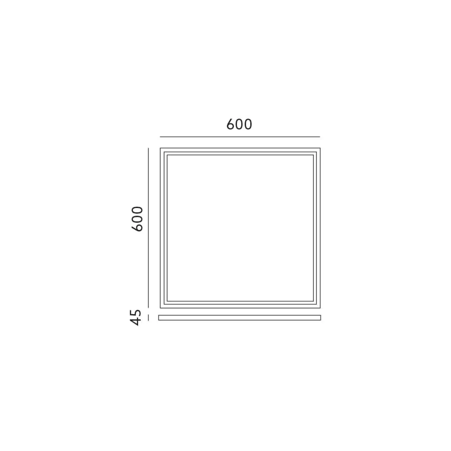 LED Panel 60x60 | 5-Pak | 3000K | 4320lm | 36W | NELIO G2 | Inkl. Påbygningsramme | Hvid