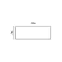 LED Panel 30X120 | 5-Pak | 4000K | 4300lm | 40W | NELIO | Inkl. Påbygningsramme | Hvid