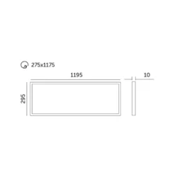 LED Panel 30X120 | 5-Pak | 4000K | 4300lm | 40W | NELIO | Inkl. Påbygningsramme | Hvid