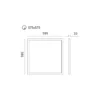 LED Panel 60x60 | 5-Pak | 3000K | 4000lm | 40W | NIRA | Hvid