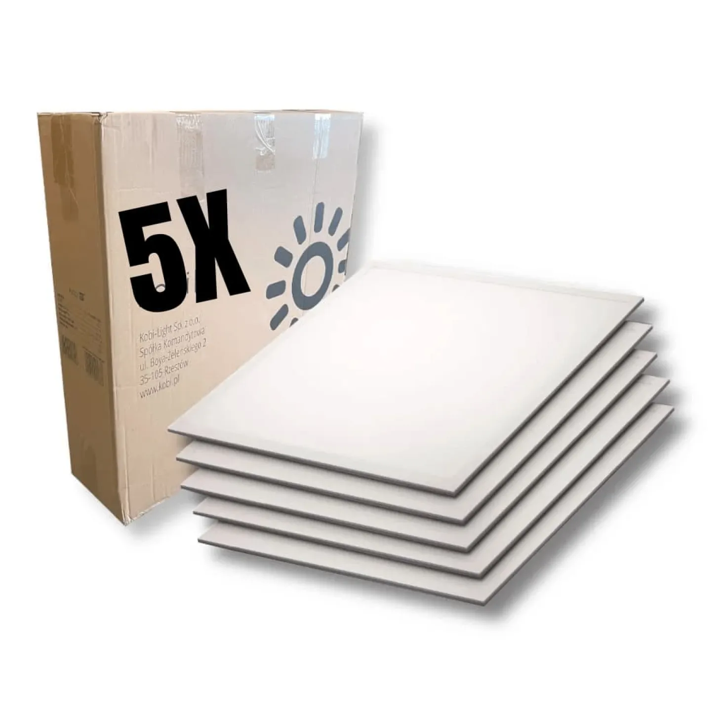 LED Panel 60x60 | 5-Pak | 3000K | 4000lm | 40W | NIRA | Hvid