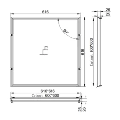 LED Panel 60x60 | 5-Pak | 4000K | 4000lm | 40W | NIRA | Inkl. Indbygningsramme | Hvid