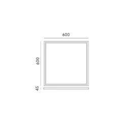 LED Panel 60x60 | 5-Pak | 6500K | 4500lm | 25W | SHINE | Inkl. Påbygningsramme | UGR19
