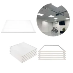 LED Panel 60x60 | 5-Pak | 6500K | 4500lm | 25W | SHINE | Inkl. Troldtektramme | Hvid