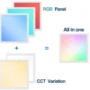 LED Panel 60x60 | 2-Pak | RGB+CCT | 2500lm | 36W | TrueColor | Inkl. Troldtektramme | Hvid