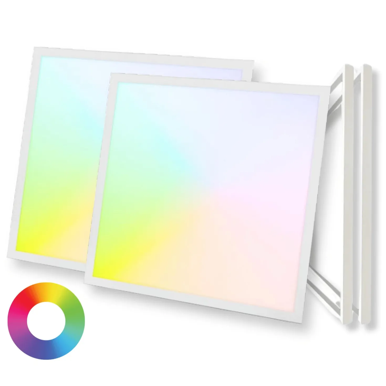 LED Panel 60x60 | 2-Pak | RGB+CCT | 2500lm | 36W | TrueColor | Inkl. Troldtektramme | Hvid