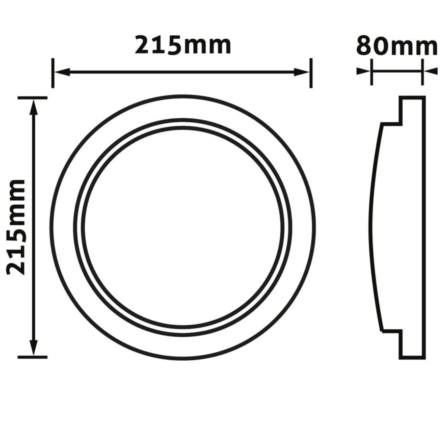 LED Plafond lampe | Hvid | Ø215 | IP54 | 4000K