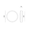LED Plafond Lampe Med Sensor | Ø300mm | 4000K | 18W | 1800lm