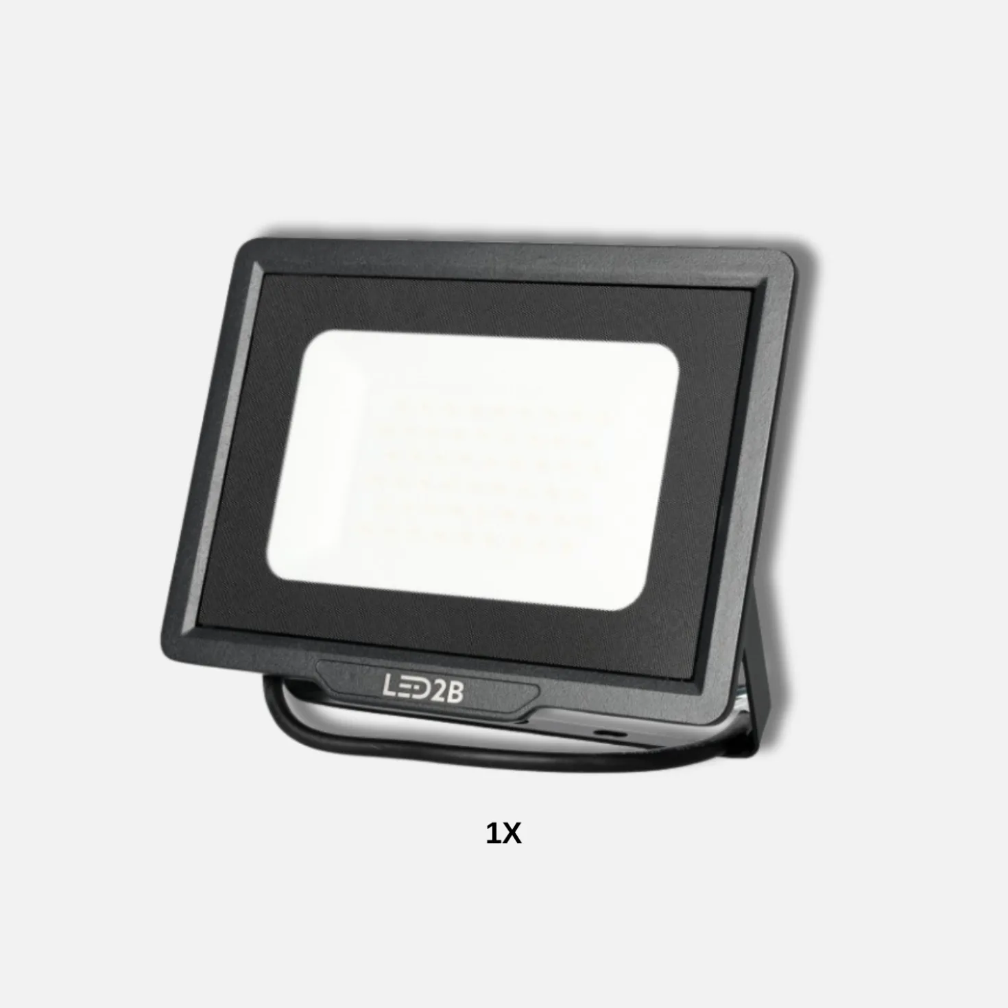 LED projektør | 4000K | 4250lm | 50W | IP65 | LED2B MH | Sort