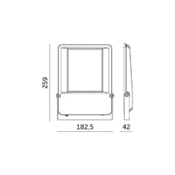LED Projektør | 4000K | 6500lm | 50W | IP65 | SEUL | Sort