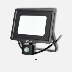 LED Projektør med Sensor | 6500K | 4250lm | 50W | IP65 | LED2B MHC | Sort