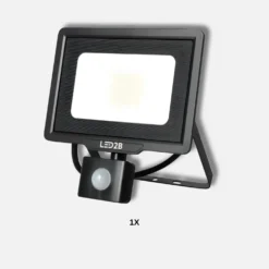 LED Projektør med Sensor | 4000K | 2550lm | 30W | IP65 | LED2B MHC | Sort