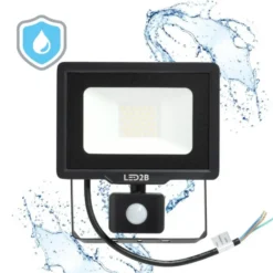 LED Projektør med Sensor | 4000K | 1600lm | 20W | IP65 | LED2B MHC | Sort
