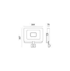 LED Projektør med sensor | 30W | 2505lm | 6500K | IP65