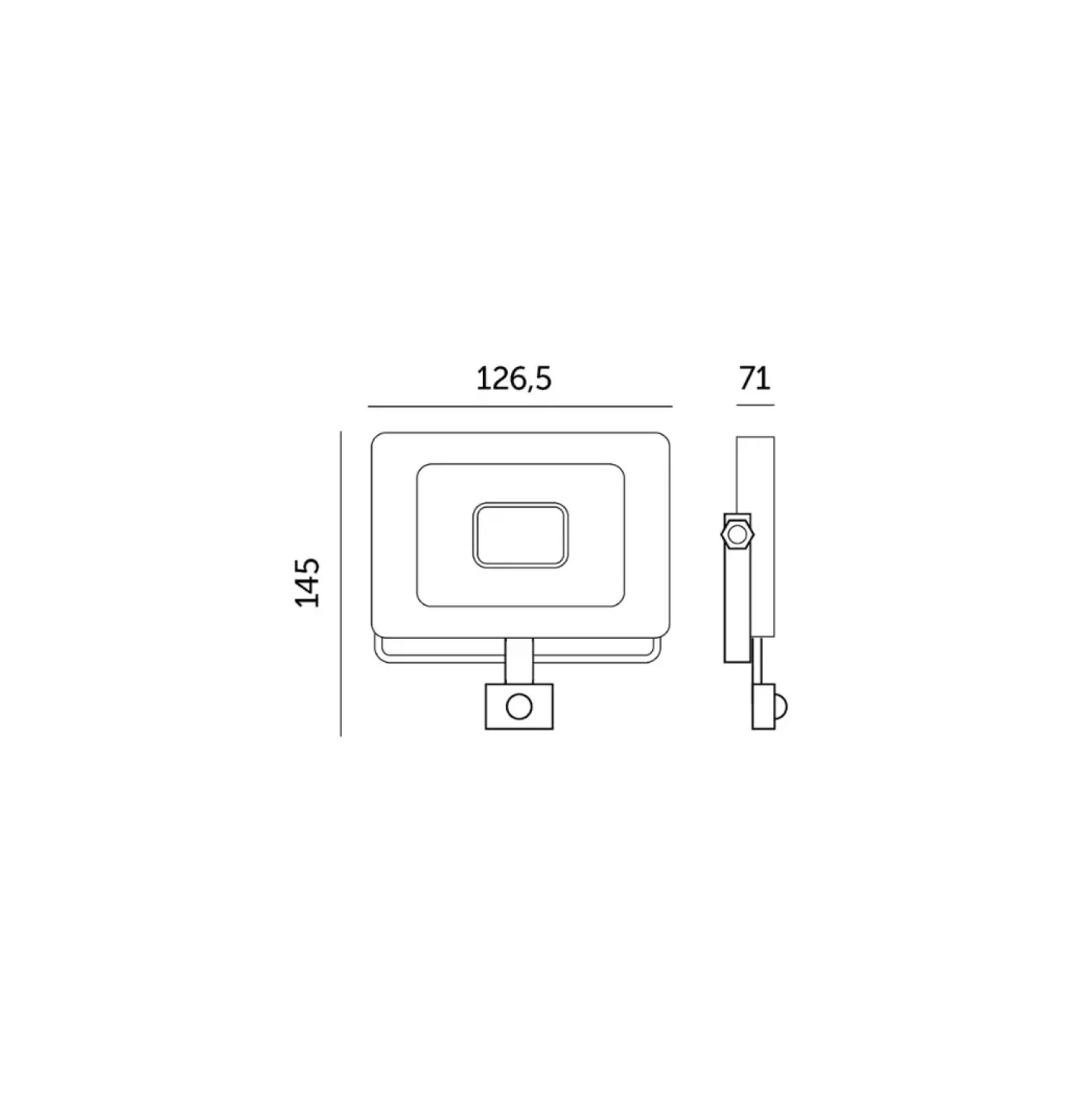 LED Projektør med sensor | 10W | 735lm | 6500K | IP65