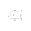 LED Projektør med sensor | 10W | 735LM | 4000K | IP65