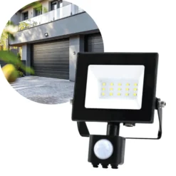 LED Projektør med sensor | 10W | 735LM | 4000K | IP65