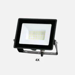 LED Projektør | 4-Pak | 6500K | 2505lm | 30W | IP65