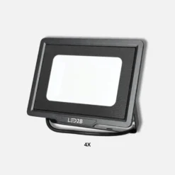 LED projektør | 4-Pak | 4000K | 4250lm | 50W | IP65 | LED2B MH | Sort