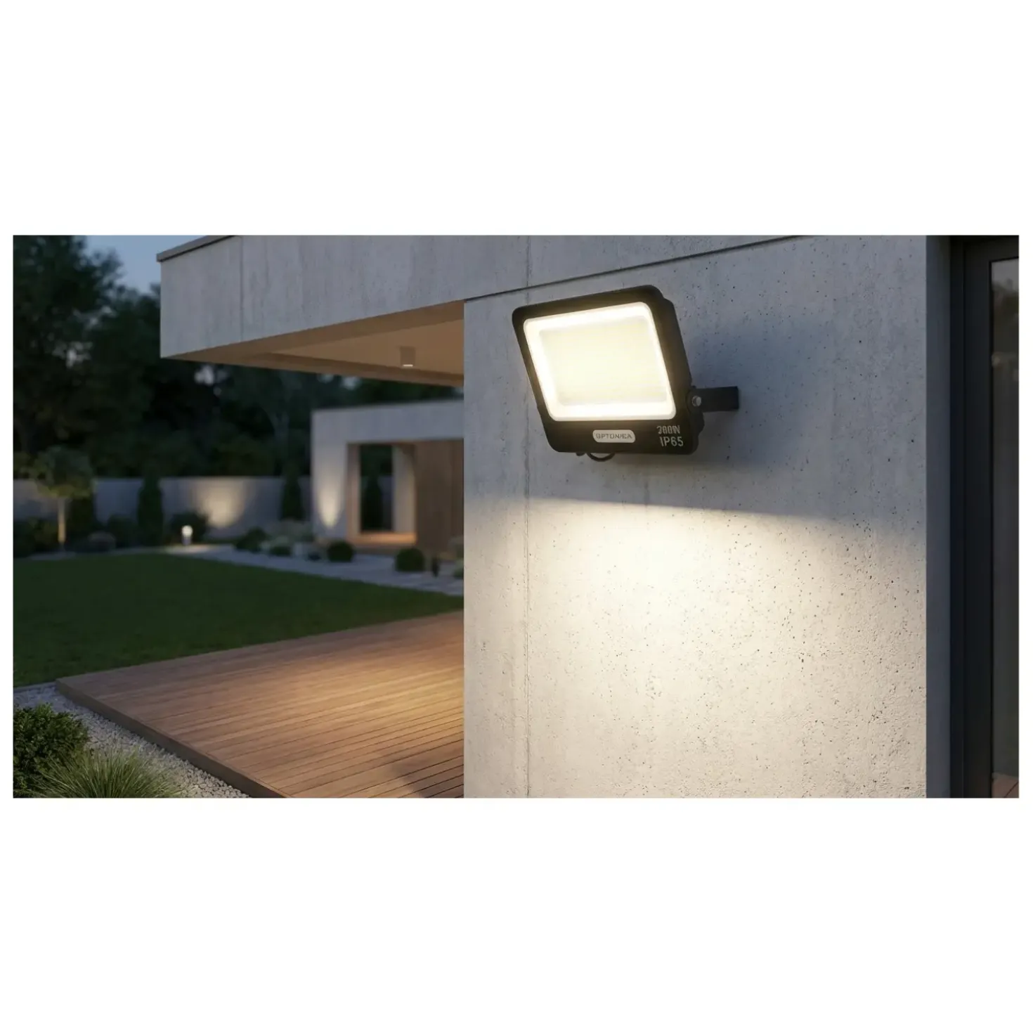 LED Projektør | 4-Pak | 4000K | 200W | 18000lm | IP65 | Sort | Masser af lys