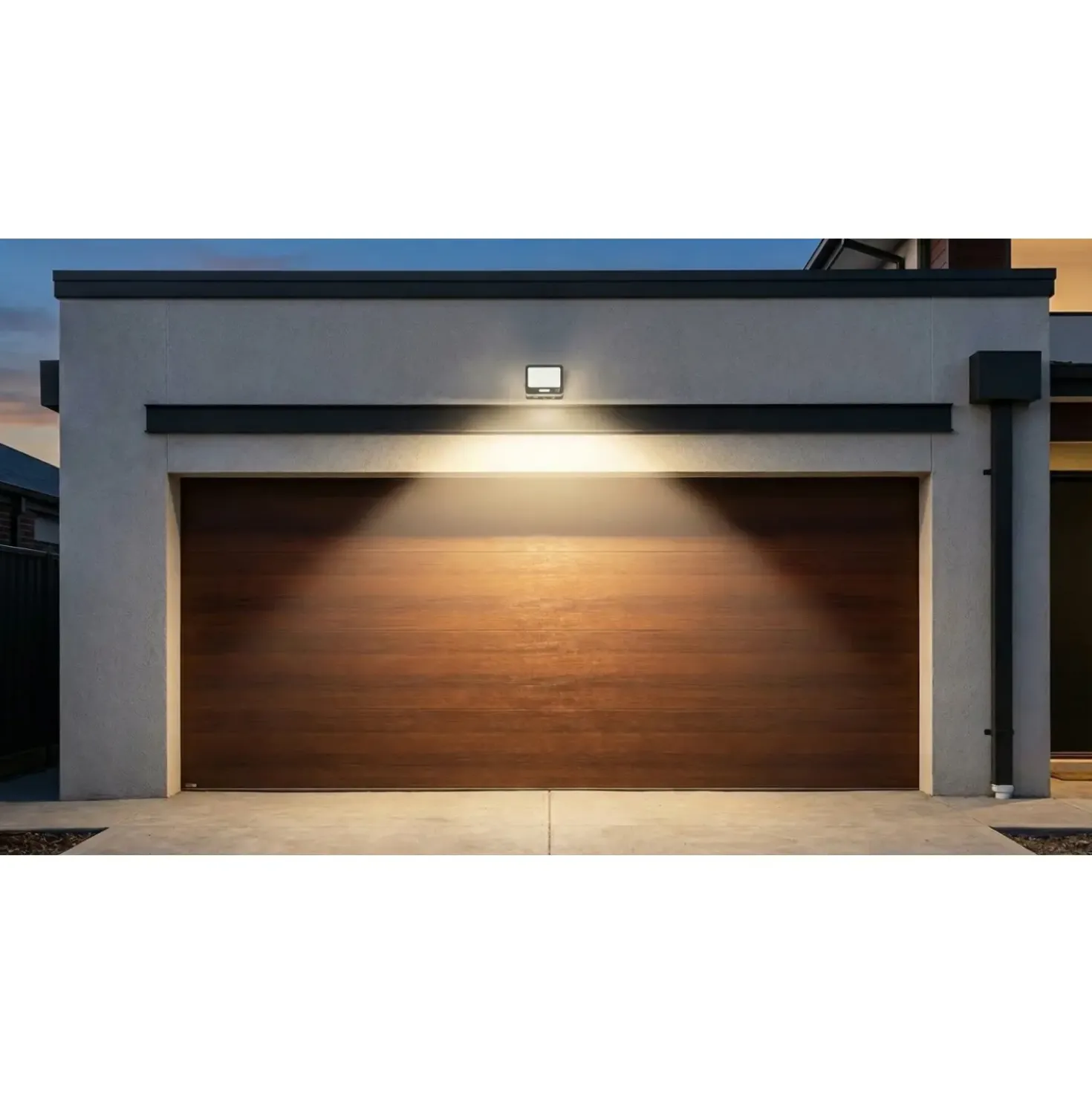 LED Projektør | 4-Pak | 4000K | 200W | 18000lm | IP65 | Sort | Masser af lys